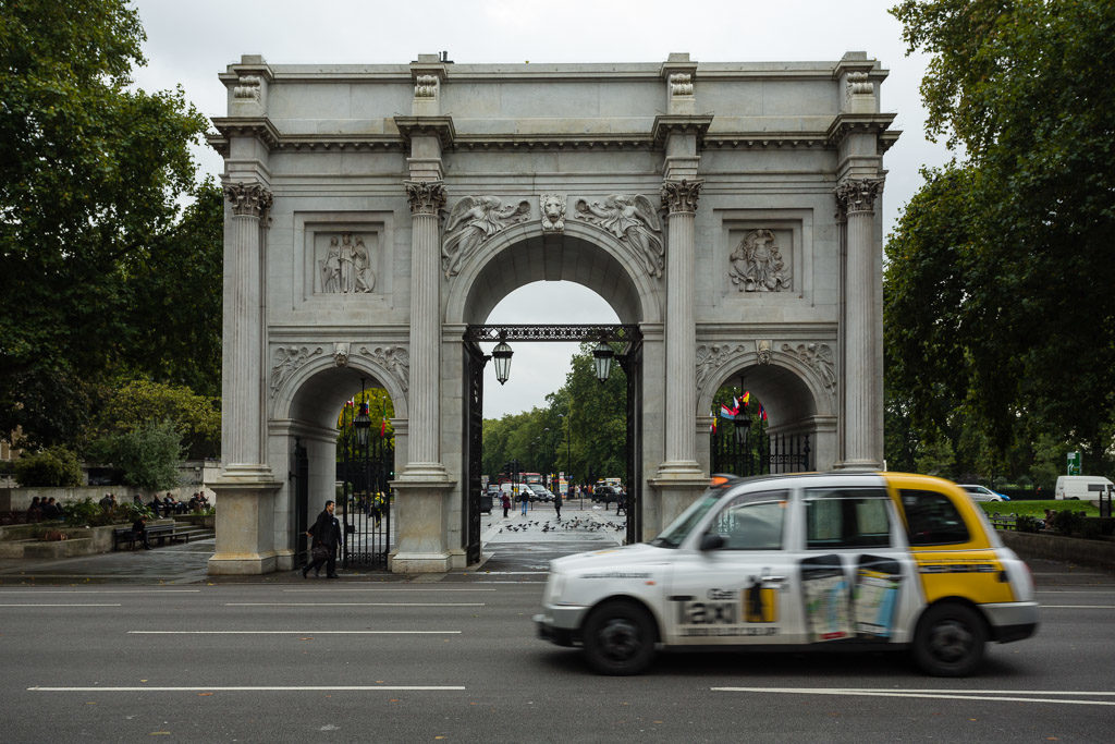 ENG, GB, UK, arch, auto, automobil, autos, buildings, car, cars, city of westminster, england, fahrzeuge, gebäude, great britain, greater london, hackney carriage, london, london taxi, marble arch, straße, straßen, street, streets, taxi, united kingdom, vehicles, world