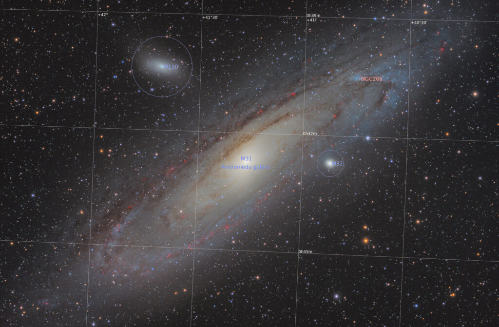 HaLRGB, andromeda, andromeda galaxy, andromeda nebula, astrofotografie, astronomie, astronomy, astrophotography, deep sky, galaxy, m110, m31, m32, messier, spiral galaxy