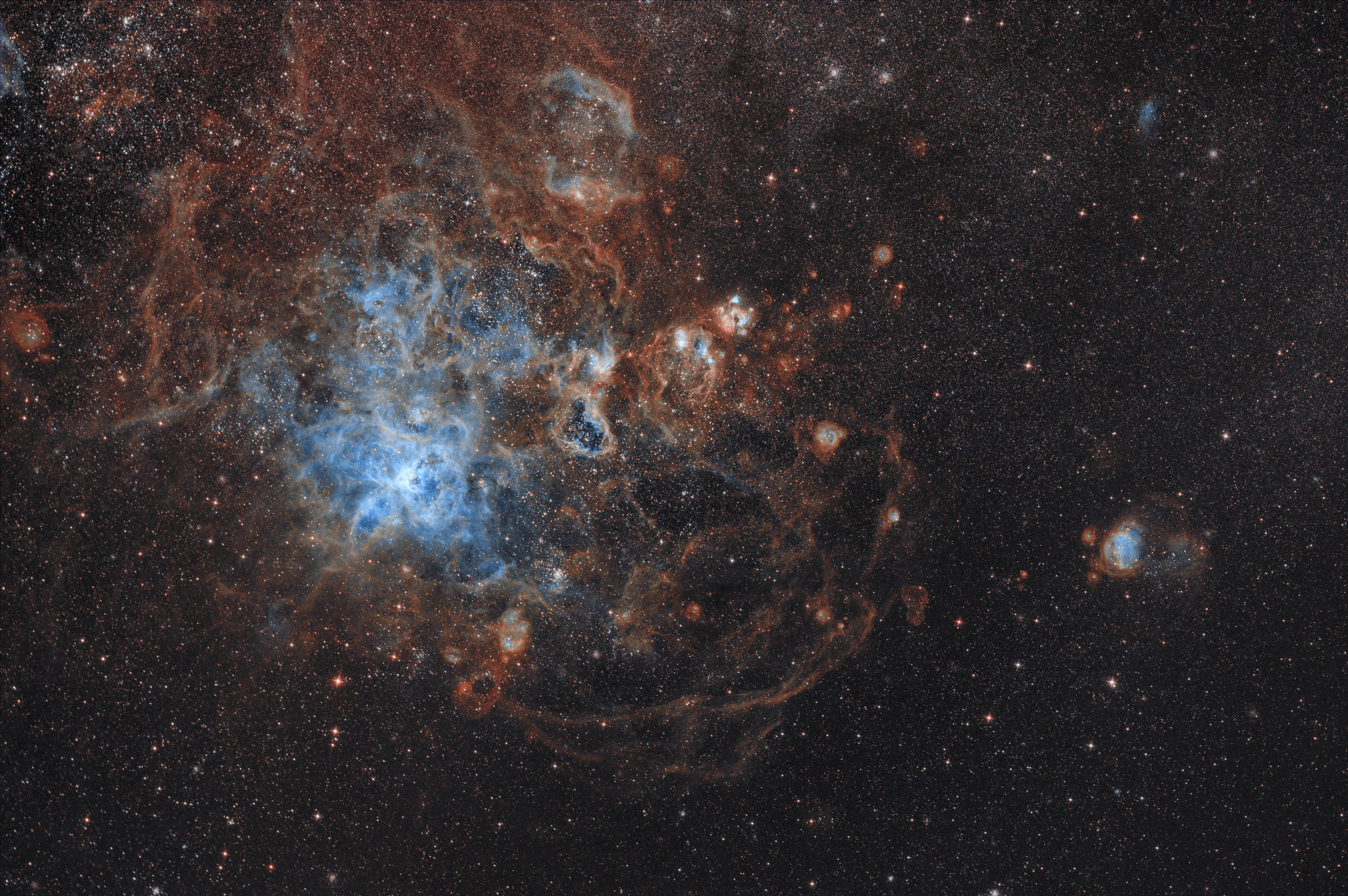 astrofotografie, astronomie, astronomy, astrophotography, große magellansche wolke, large magellanic cloud, lmc, ngc, ngc2070, tarantula nebula