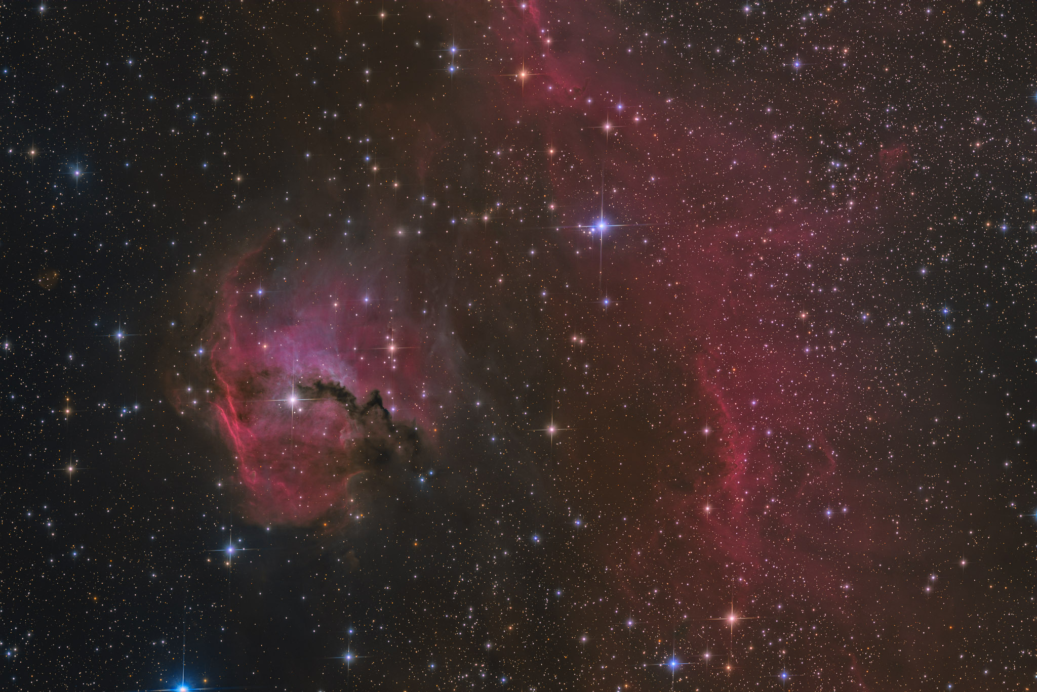 10-inch remote, NA, astrofotografie, astronomie, astronomy, astrophotography, emission nebula, emissionsnebel, hakos, hakos guest farm, ias, ias observatory, ias observatory hakos, ic, ic2177, khomas, monoceros, namibia, seagull nebula, world