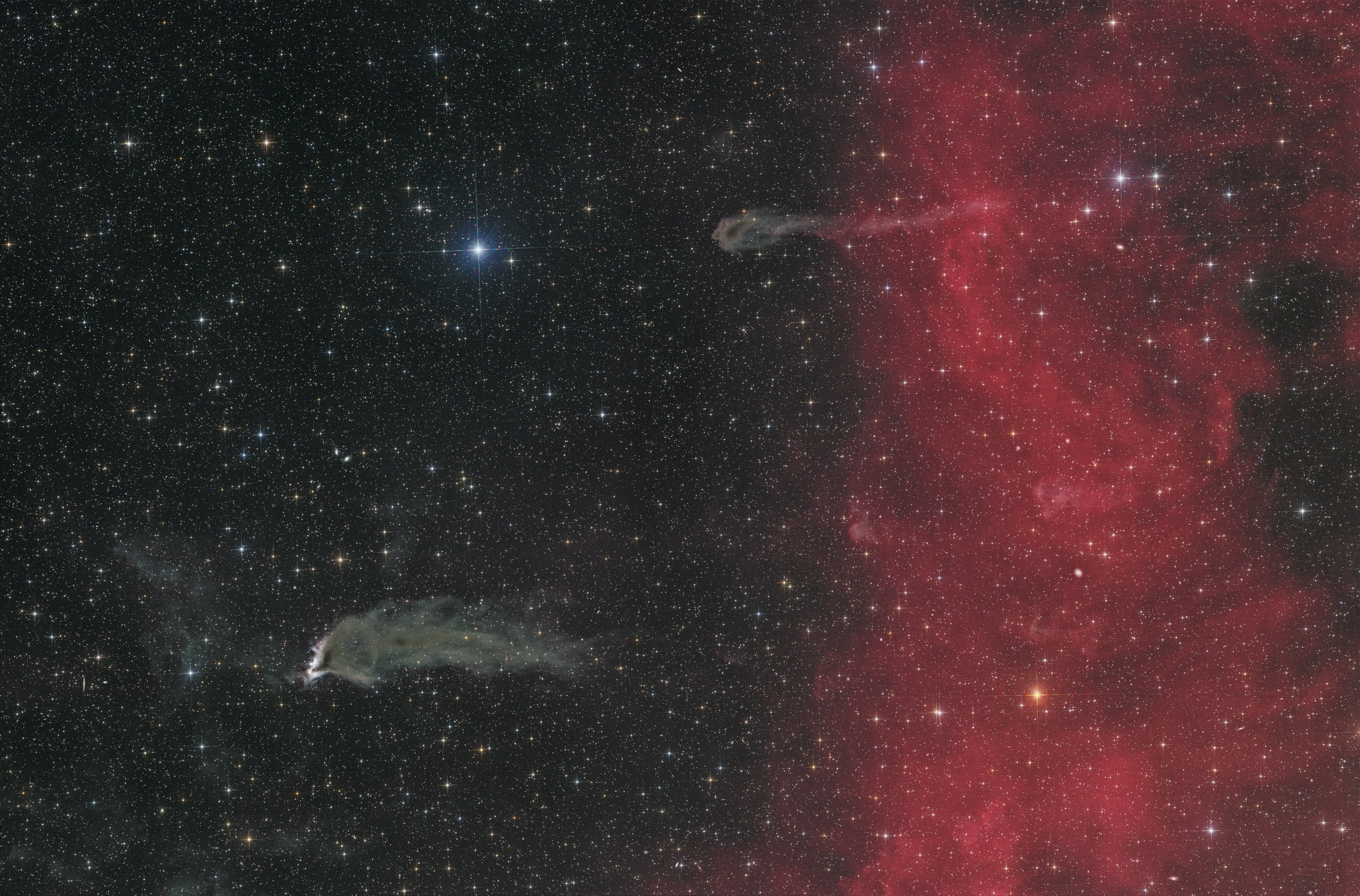 12-inch lacerta remote, NA, astrofotografie, astronomie, astronomy, astrophotography, cg1, cg2, cometary globule, emission nebula, emissionsnebel, gum nebula, hakos, hakos guest farm, ias, ias observatory, ias observatory hakos, khomas, namibia, puppis, world