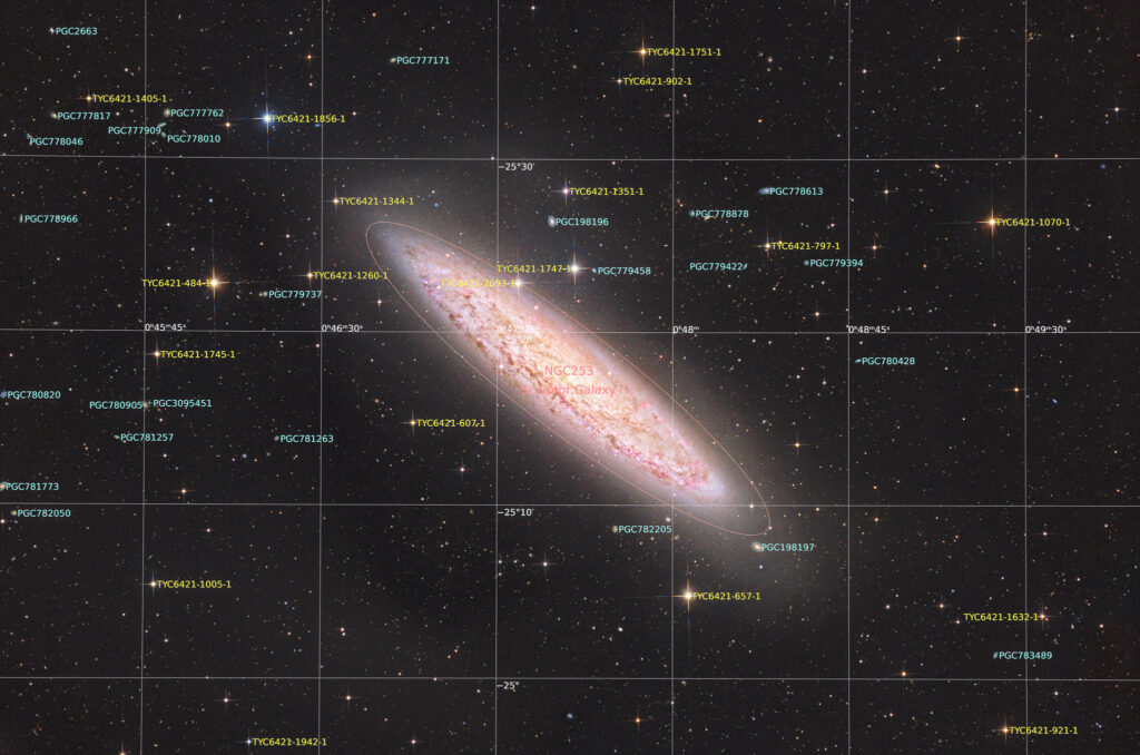 12-inch lacerta remote, NA, astrofotografie, astronomie, astronomy, astrophotography, bildhauer, galaxy, hakos, hakos guest farm, ias, ias observatory, ias observatory hakos, khomas, namibia, ngc, ngc253, sculptor, sculptor galaxy, sculptor-galaxie, silberdollar-galaxie, silver coin galaxy, silver dollar galaxy, spiral galaxy, world